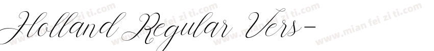 Holland Regular Vers字体转换